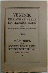 Věstník královské české společnosti nauk / Mémoires de la Société Royale des Sciences de Bohéme - 