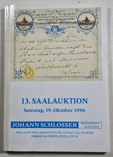 13. Saalauktion, samstag, 19. Oktober 1996
