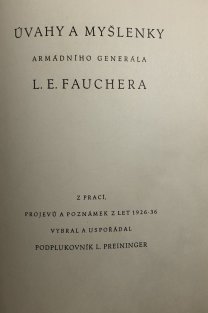 Úvahy a myšlenky armádního generála L. E. Fauchera