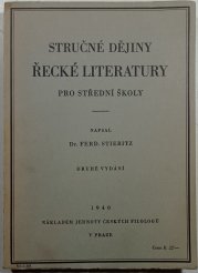 Stručné dějiny řecké literatury - 