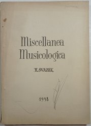 Miscellanea Musicologica V.svazek 1958 - 