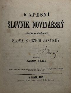 Kapesní slovník novinářský
