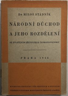 Národní důchod a jeho rozdělení se zvláštním zřetelem k Československu