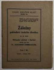 Záložny pokladnicí českého člověka - 