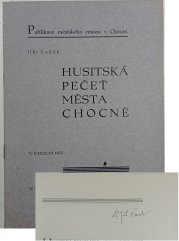 Husitská pečeť města Chocně - 