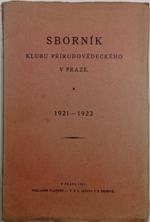 Sborník klubu přírodovědeckého v Praze 1921-1922