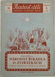 Radost dětí, řada II., sv.3 - Národní říkadla o zvířátkách - 