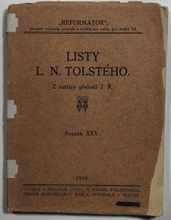 Listy L.N.Tolstého svazek XXV.