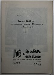 Heraldika a genealogie r. XX / 1987 č.1 - 