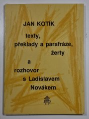 Texty, překlady a parafráze, žerty a rozhovor s Ladislavem Novákem - 