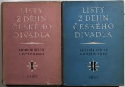 Listy z dějin českého divadla I.+II. - Sborník studií a dokumentů