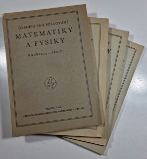 Časopis pro pěstování matematiky a fysiky ročník 75 / sešit 1, 2, 3, 4
