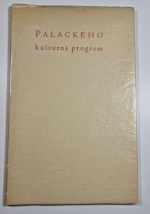 Palackého kulturní program z roku 1837
