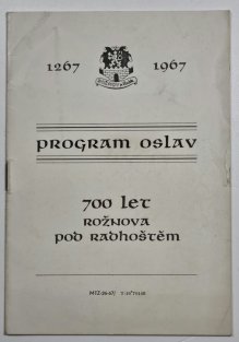 700 let Rožnova pod Radhoštěm - program oslav