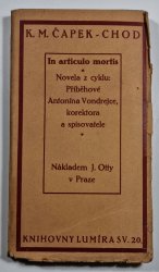 In articulo mortis - Novela z cyklu Příběhové Antonína Vondrejce, korektora a spisovatele