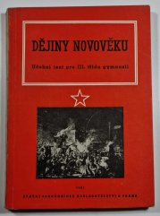 Dějiny novověku pro III. třídu gymnasií - 