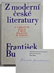 Z moderní české literatury - O vybraných dílech z první poloviny 20. století