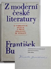 Z moderní české literatury - O vybraných dílech z první poloviny 20. století