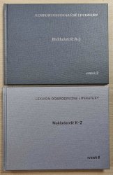 Lexikony dobrodružné literatury sv. 2 a 8 - Nakladatelé A - J a K - Ž (KOMPLET) - 