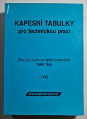 Kapesní tabulky pro technickou praxi - Značky neželezných kovových materiálů