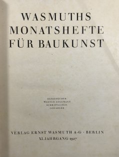 Wasmuths Monatshefte für Baukunst, XI. jahrgang 1927