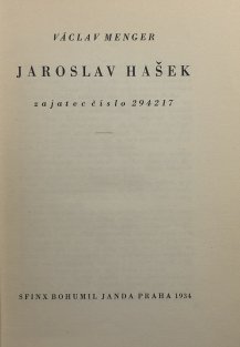 Jaroslav Hašek - zajatec číslo 294217