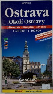 mapa - Ostrava /Okolí Ostravy/ plán města 1:20 000 /1:100 000/