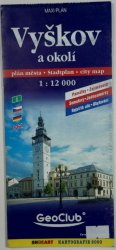 mapa - Vyškov a okolí 1:12 000 - plán města