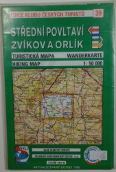 mapa - KČT 39 - Střední Povltaví/Zvíkov a Orlík 1: 50 000 - turistická mapa