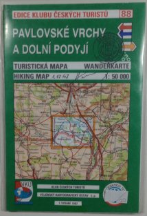 mapa - KČT 88 - Pavlovské vrchy a Dolní Podyjí