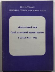 Přehled úmrtí osob české a slovenské hudební kultury v letech 1965-1982 - 