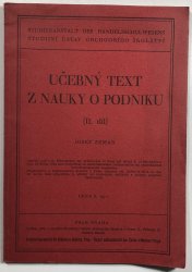 Učebný text z nauky o podniku II.díl - 