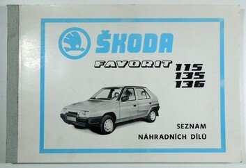 Škoda Favorit 115, 135, 136 - Seznam náhradních dílů