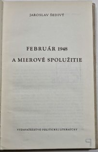 Február 1948 a mierové spolužitie