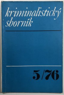 Kriminalistický sborník č.5/1976