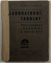 Laboratorní tabulky pro chemiky, lékárníky a drogisty - 