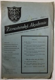 Živnostenská Akademie září 1930