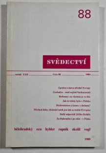 Svědectví 88/1989 ( ročník XXII )