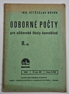 Odborné počty pro učňovské školy kovodělné 2