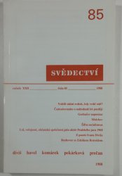 Svědectví 85/1988 /ročník XXII/ - 