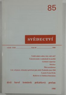 Svědectví 85/1988 /ročník XXII/