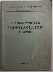 Seznam výrobků průmyslu celulosy a papíru - 