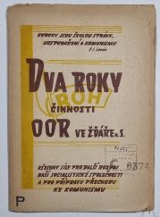 Dva roky činnosti OOR ve Žďáře nad Sázavou - 