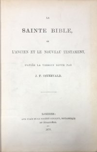 La Sainte Bible