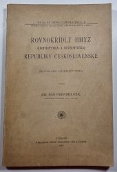 Rovnokřídlý hmyz republiky Československé - 