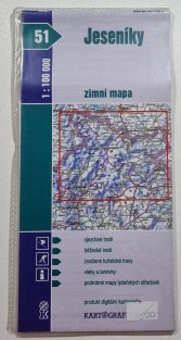 mapa  51 - Jeseníky - zimní mapa  1:100 000