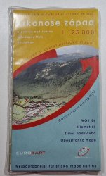 mapa - Krkonoše - západ ( Rokytnice na Jizerou, Špindlerův Mlýn, Harrachov ) 1:25 000 - Turistická a cykloturistická