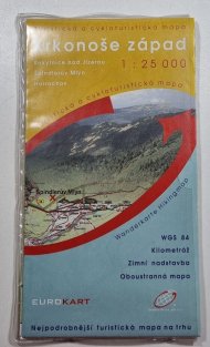 mapa - Krkonoše - západ ( Rokytnice na Jizerou, Špindlerův Mlýn, Harrachov ) 1:25 000