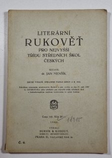 Literární rukověť pro nejvyšší třídu středních škol českých