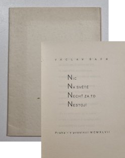 Nic na světě nechť za to nestojí 